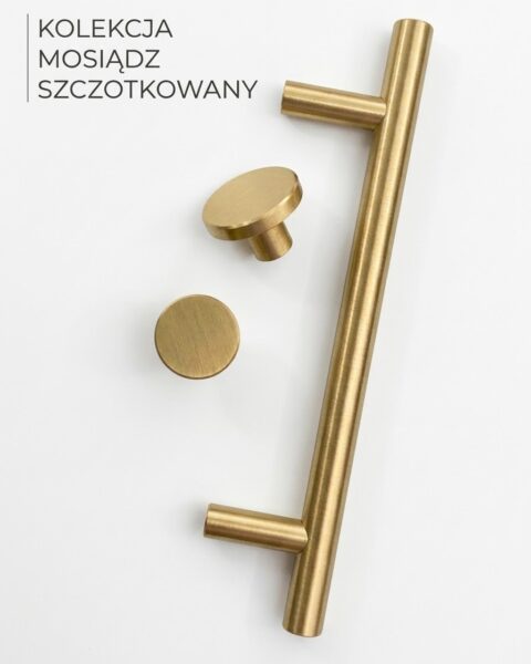 Gałka meblowa Mosiądz 25mm szczotkowany - obrazek 5