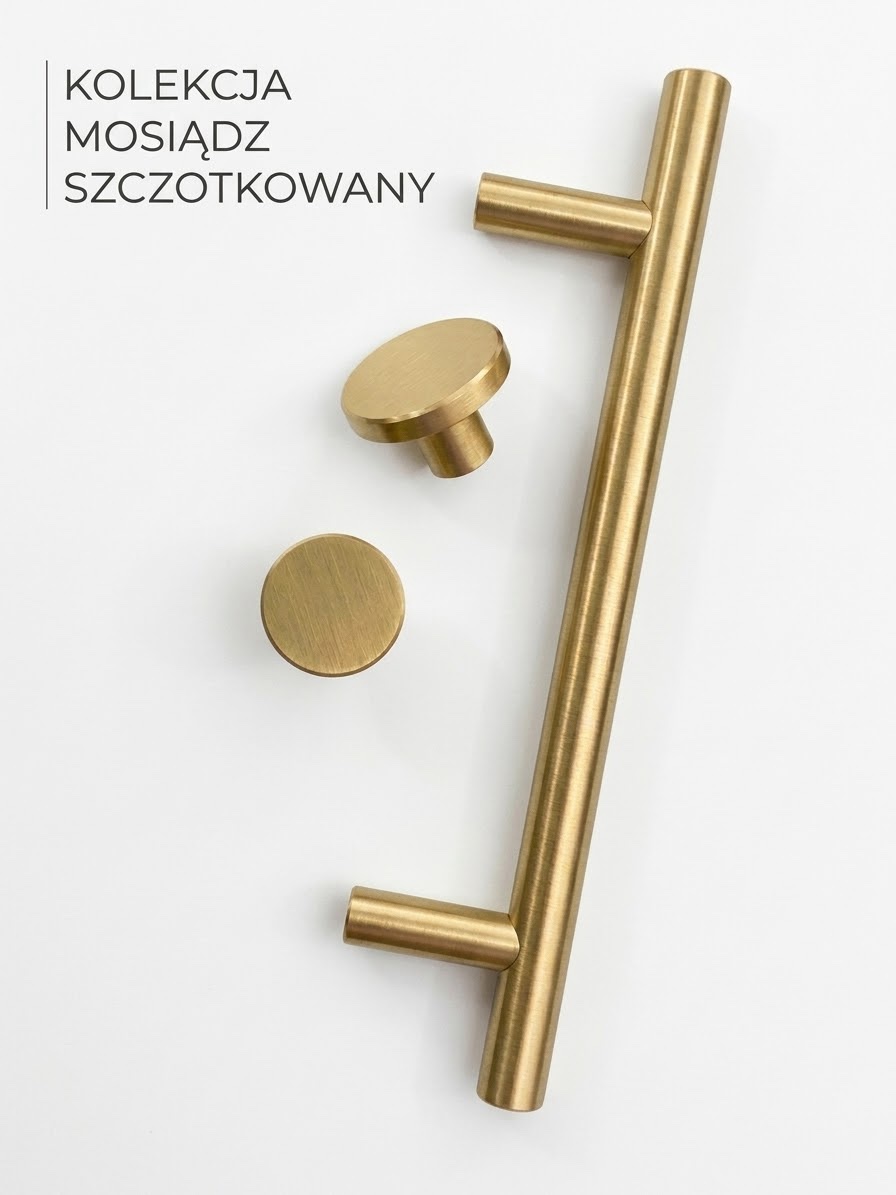 Gałka meblowa Mosiądz 25mm szczotkowany - obrazek 5